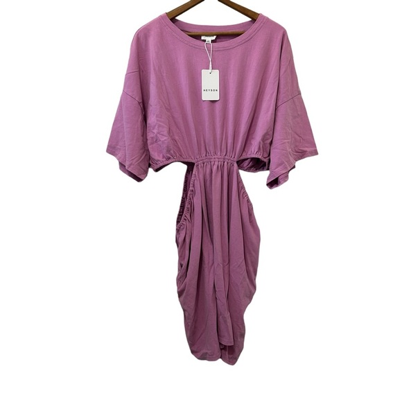 HEYSON Summer Field Full Size Cutout T-Shirt Dress in Carnation Pink 2XL - Picture 9 of 15